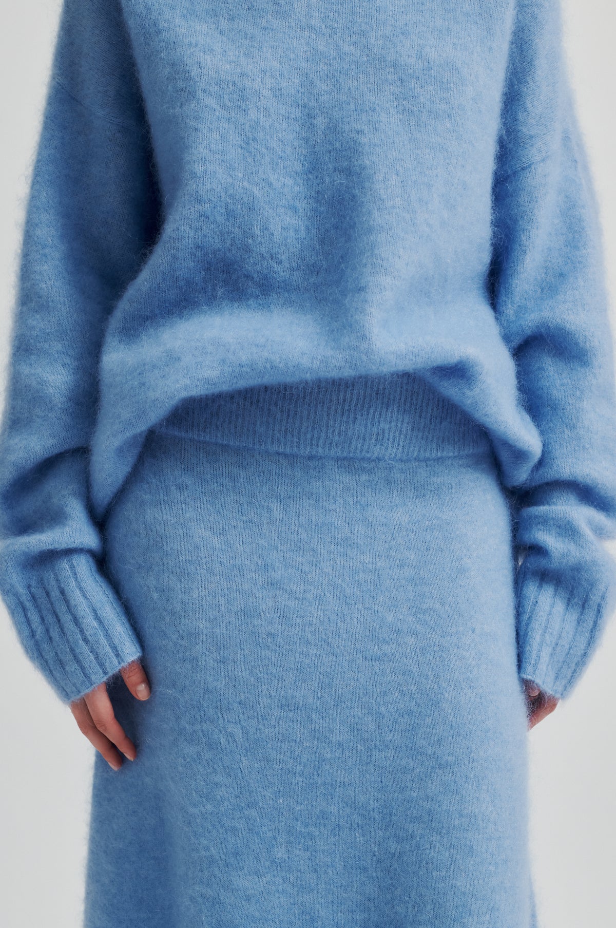 SECOND FEMALE INA VISTABLUE KNITTED A-LINE SKIRT