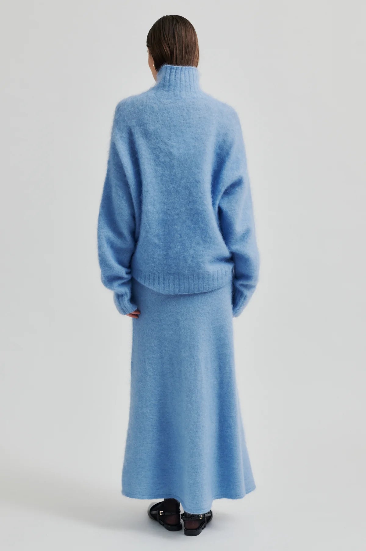 SECOND FEMALE INA VISTABLUE KNITTED A-LINE SKIRT