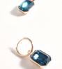 ADORNE MINI JEWEL DROP EARRINGS TEAL/GOLD