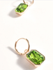 ADORNE MINI JEWEL DROP EARRINGS GREEN/GOLD