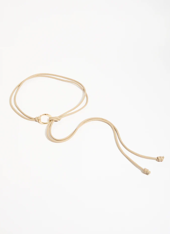 ADORNE GOLD  RING TIE BELT