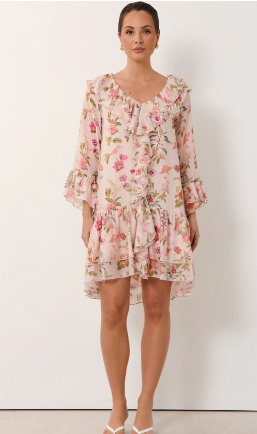 ADORNE MANDY FRILL SHORT DRESS