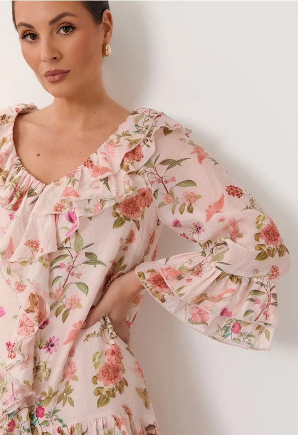 ADORNE MANDY FRILL SHORT DRESS