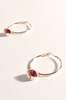 ADORNE ANDIE JEWEL DROP HOOPS PINK