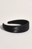 ADORNE SACHA SATIN HEADBAND BLACK