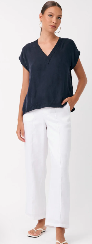 ADORNE ALESSIA  LINED LINEN PANT