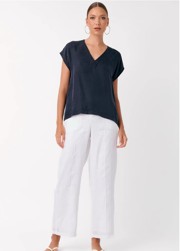 ADORNE ALESSIA  LINED LINEN PANT