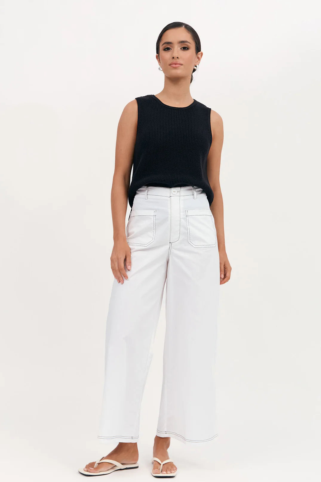 ADORNE AINSLEY POPLIN PATCH POCKET PANT