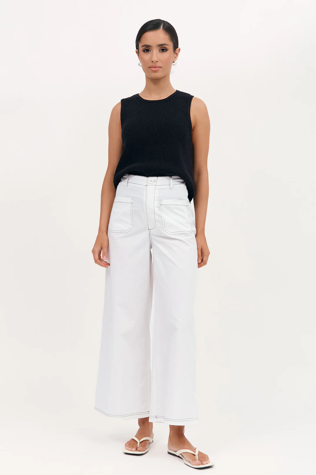 ADORNE AINSLEY POPLIN PATCH POCKET PANT