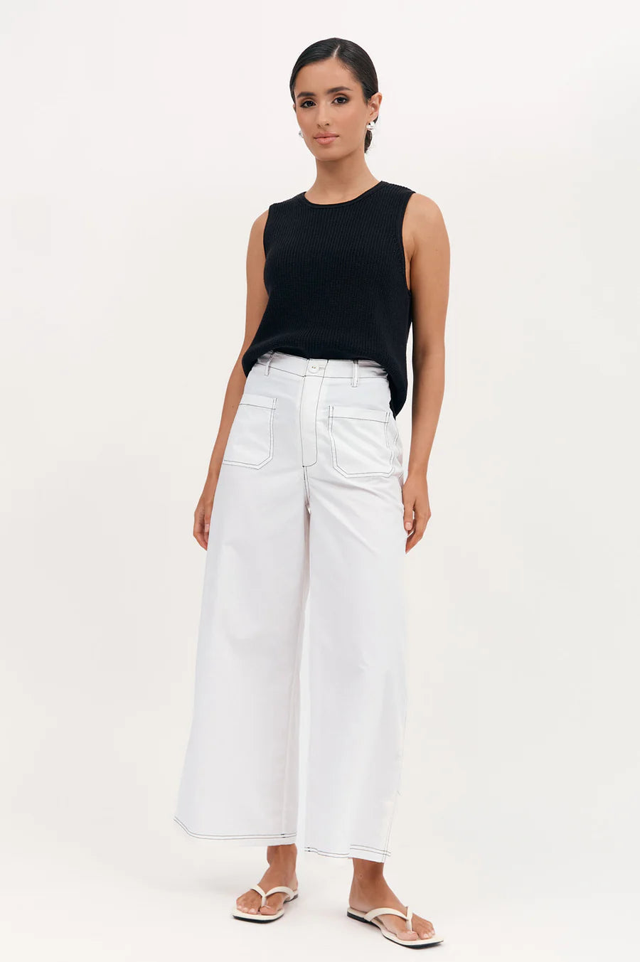 ADORNE AINSLEY POPLIN PATCH POCKET PANT