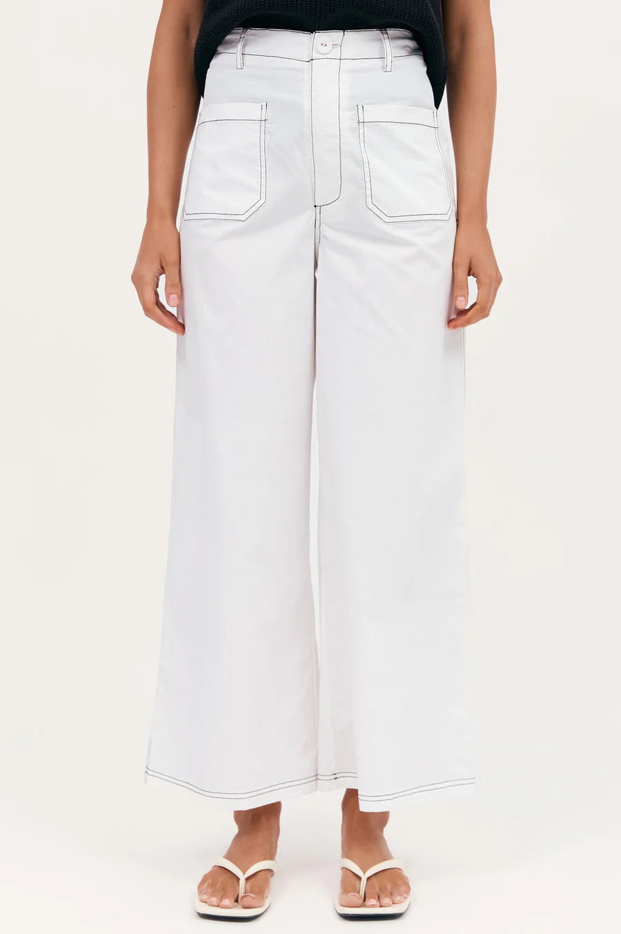 ADORNE AINSLEY POPLIN PATCH POCKET PANT