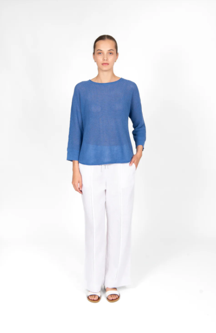 BRIDGE & LORD HORIZONTAL KNIT DOLMAN PULLOVER