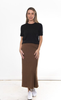 BRIDGE AND LORD SKIRT WITH FLARED HEM PLUM