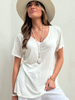 BOHEMIANA TENCEL V NECK SHIRT WHITE