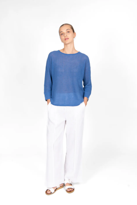 BRIDGE & LORD HORIZONTAL KNIT DOLMAN PULLOVER