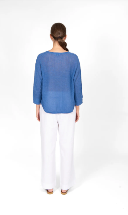 BRIDGE & LORD HORIZONTAL KNIT DOLMAN PULLOVER