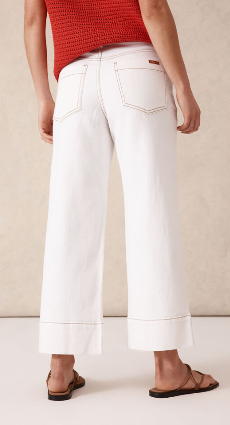 CERES LIFE WIDE LEG CROP JEAN  FRESH ECRU