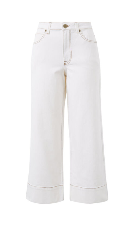 CERES LIFE WIDE LEG CROP JEAN  FRESH ECRU