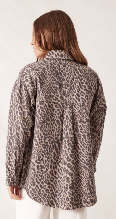 CERES LIFE BOBBI SIDE POCKET SHACKET LEOPARD