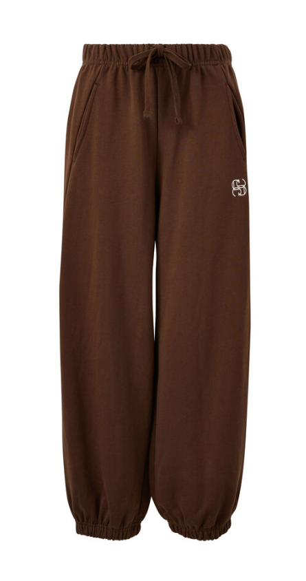 CERES LIFE BOWIE BARREL LEG TRACKPANT CHOCOLATE
