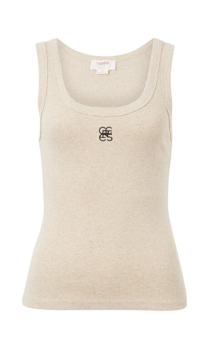 CERES LIFE CONTOUR RIB SCOOP TANK OATMEAL