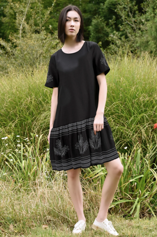 CURATE JOINED AT THE HIP BLACK DRESS