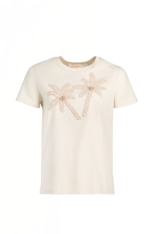 COOP CALM YOUR PALM ECRU T-SHIRT