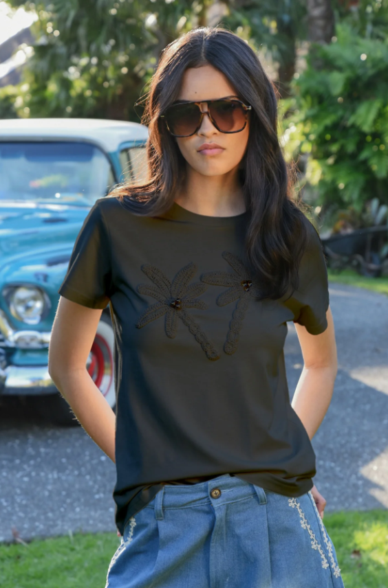 COOP CALM YOUR PALM T SHIRT BLACK