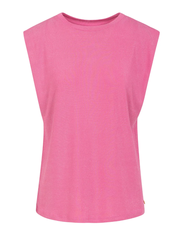 COSTER LUREX JERSEY PINK TOP