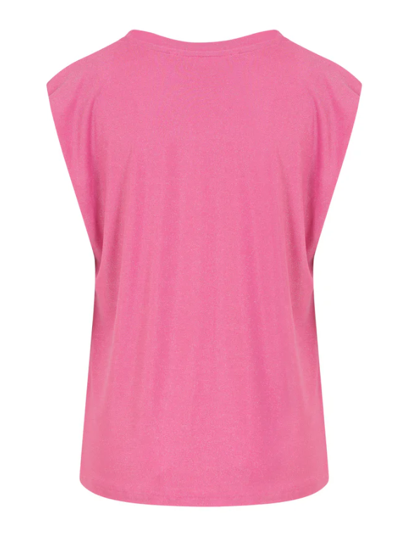 COSTER LUREX JERSEY PINK TOP