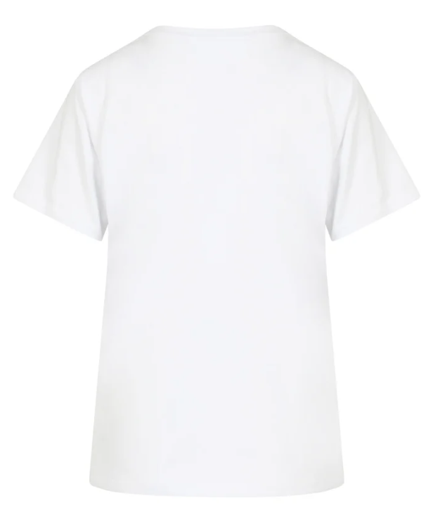 COSTER WHITE T-SHIRT GOLD/SILVER EMBROIDERY