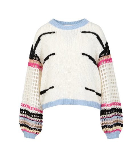 COSTER STRIPE KNIT CROCHET SLEEVES MIX