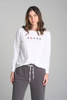 C+P+S  CROSS TEE WHITE WITH CORAL & PAVEDMEN