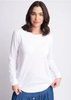 C+P+S  SHAPED HEM TEE WHITE
