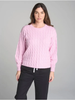 C+P+S CREW NECK CABLE KNIT ROSE PETAL