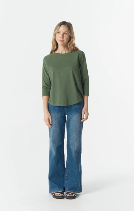 C+P+S  RAGLAN TEE 3/4 SLEEVE TEE FAIRWAY GREEN