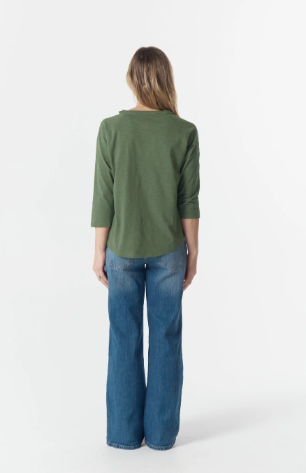 C+P+S  RAGLAN TEE 3/4 SLEEVE TEE FAIRWAY GREEN