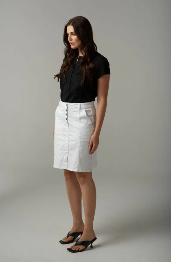 CLOTH+PAPER+SCISSORS HENLEY TEE BLACK