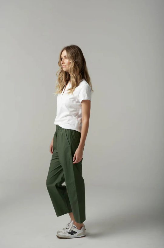 CLOTH+PAPER+SCISSORS HENLEY TEE WHITE