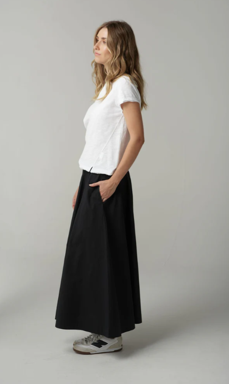 CLOTH+PAPER+SCISSORS FRONT SPLIT TEE WHITE