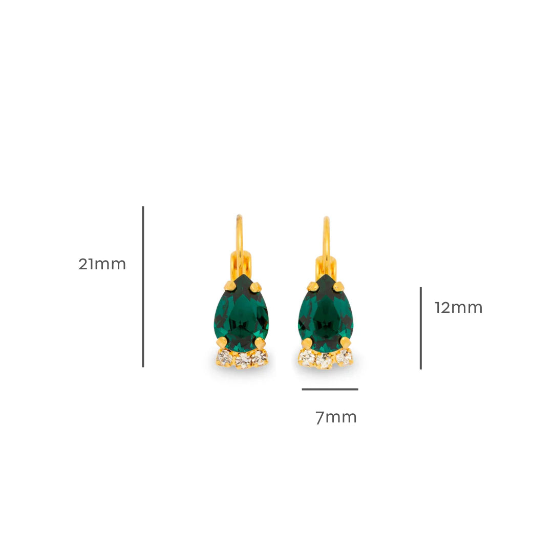 FRENCH ATTIC CLEMENTINE EARRINGS EMERALD