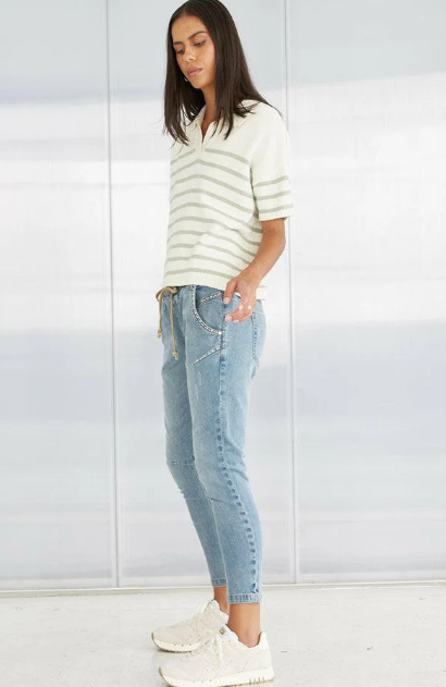 DRICOPER ACTIVE PEARL EMBELLISHED JEANS SUNBLEACHED