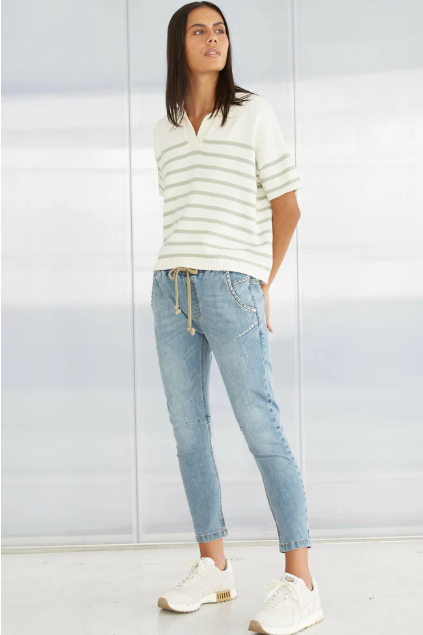 DRICOPER ACTIVE PEARL EMBELLISHED JEANS SUNBLEACHED