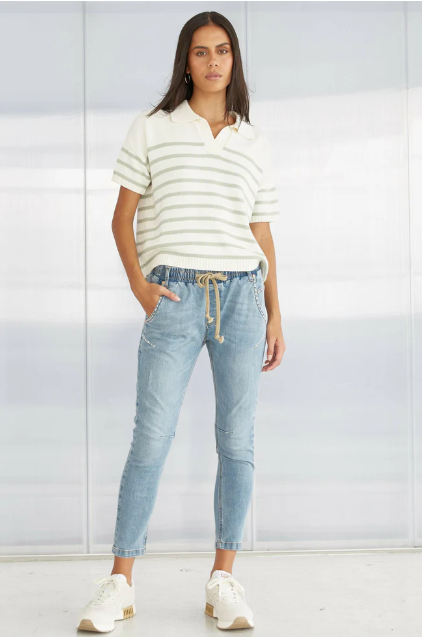 DRICOPER ACTIVE PEARL EMBELLISHED JEANS SUNBLEACHED
