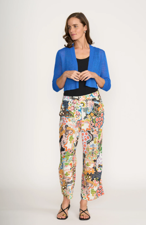 FOIL HEADLINER SHRUG PRINCESS BLUE