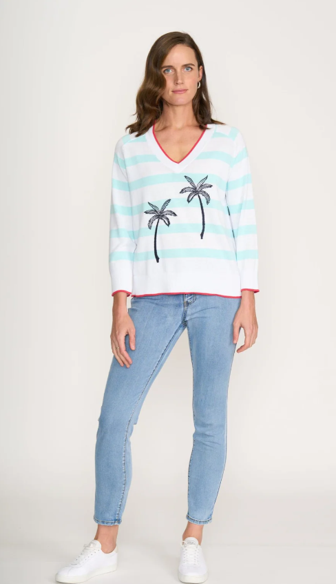 FOIL COCONUTS ABOUT YOU SWEATER BLUE STRIPE