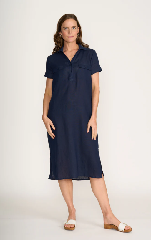 FOIL SHORE THING DRESS ECLIPSE