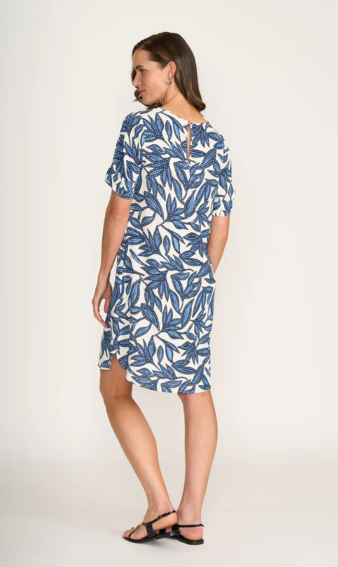 FOIL PODIUM DRESS BOTANY