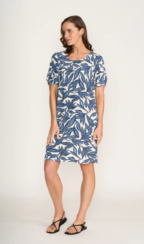 FOIL PODIUM DRESS BOTANY