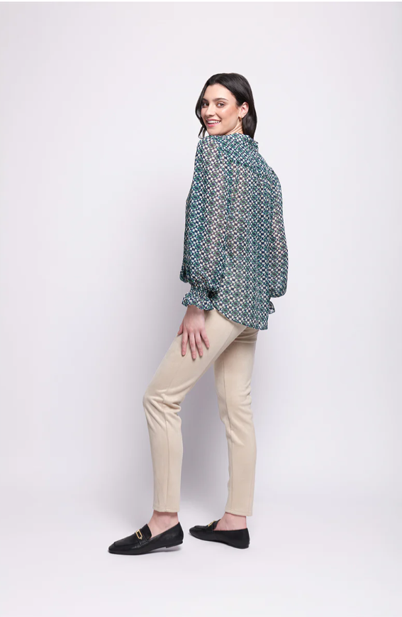 FOIL GALA TWIST BLOUSE MOD GEO